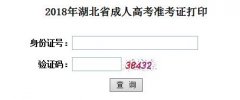 湖北工业大学成教本科准考证打印