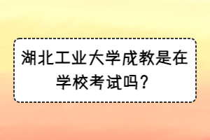 湖北工业大学成教是在学校考试吗？